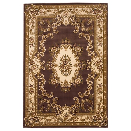Palacedesigns 5 ft. 3 in. x 7 ft. 7 in. Polypropylene Plum & Ivory Area Rug PA3668750